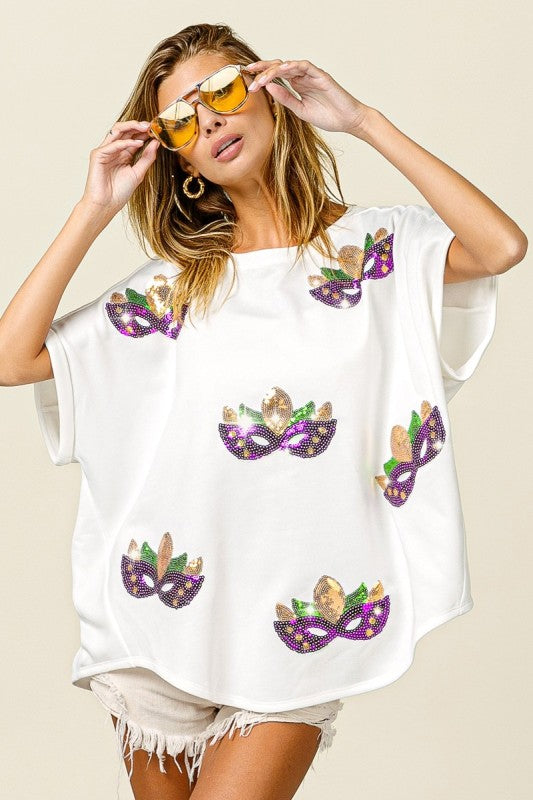 Sequin Mardi Mask Top *PRE-ORDER*