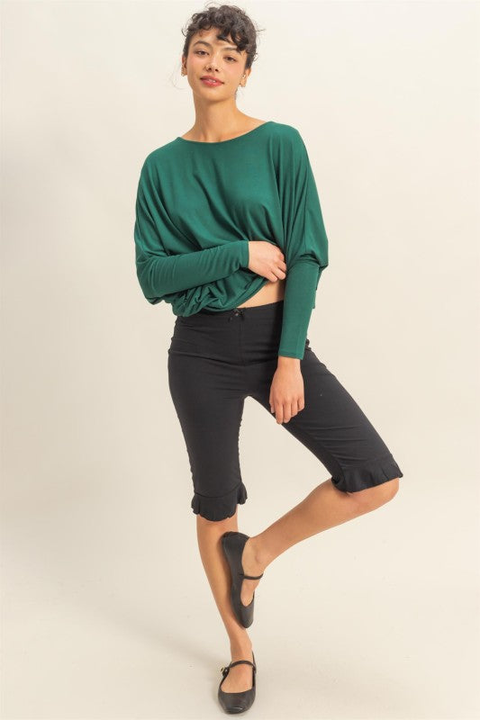 Drift Dolman - Dark Green