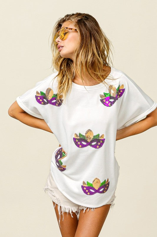 Sequin Mardi Mask Top *PRE-ORDER*