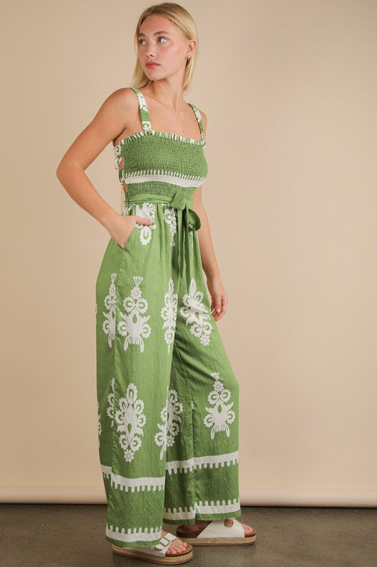Galveston Dreams Jumpsuit - Green