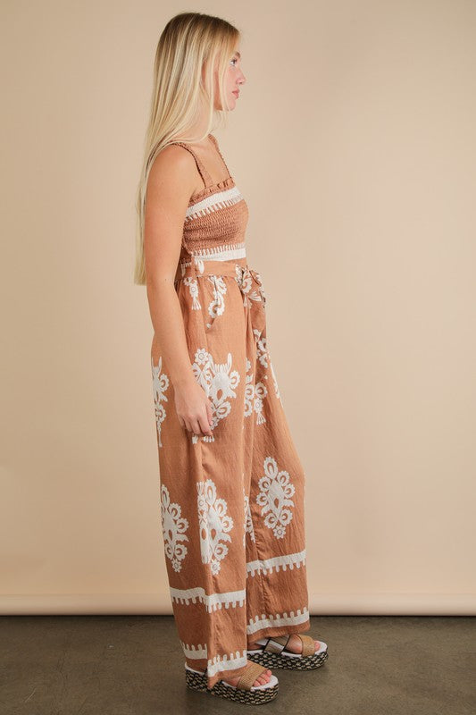 Galveston Dreams Jumpsuit - Taupe