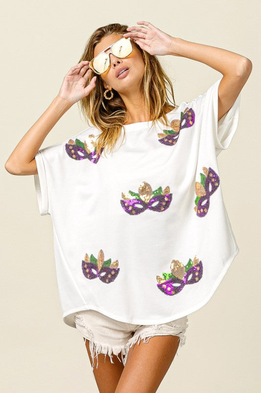 Sequin Mardi Mask Top *PRE-ORDER*