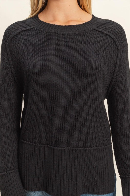 Willow Raglan Knit - Black