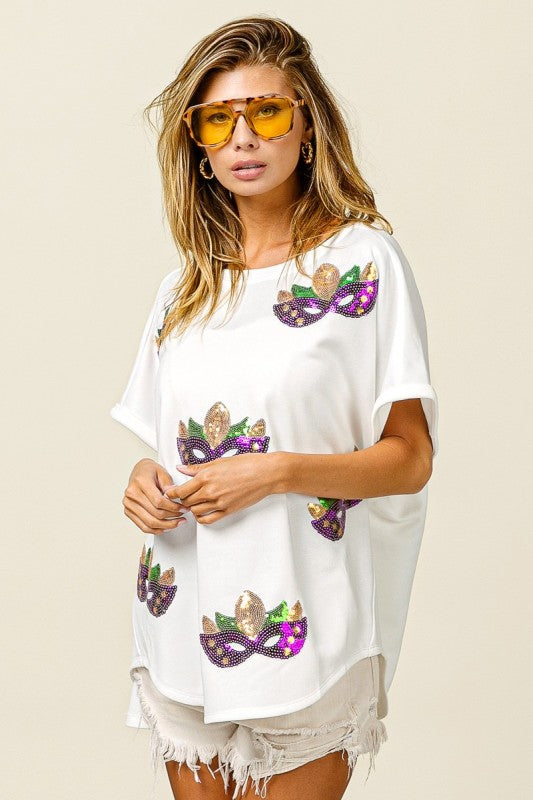 Sequin Mardi Mask Top *PRE-ORDER*
