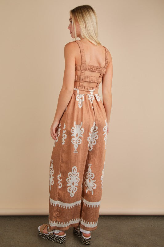 Galveston Dreams Jumpsuit - Taupe