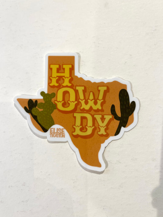 Howdy Texas Sticker