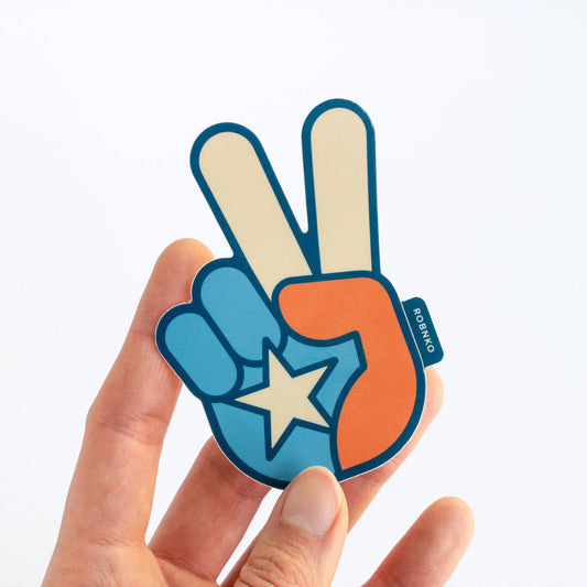Texas Peace Sticker - Vintage