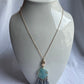 Turquoise hex and fringe necklace